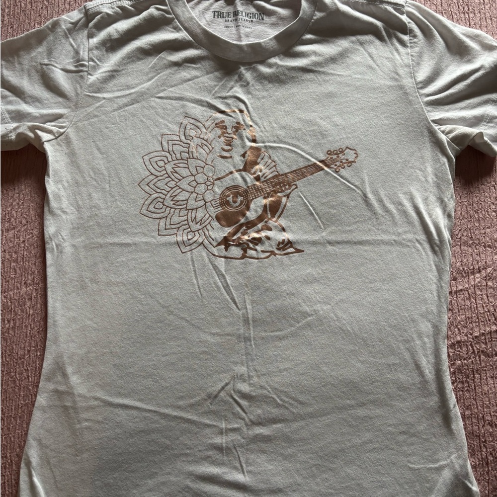 True Religion Beige Graphic Tee